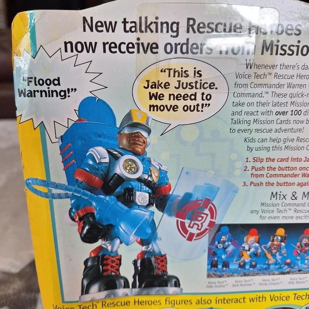 Fisher Price Rescue Heroes Voice Tech Jake Justice With Talking Mission Card